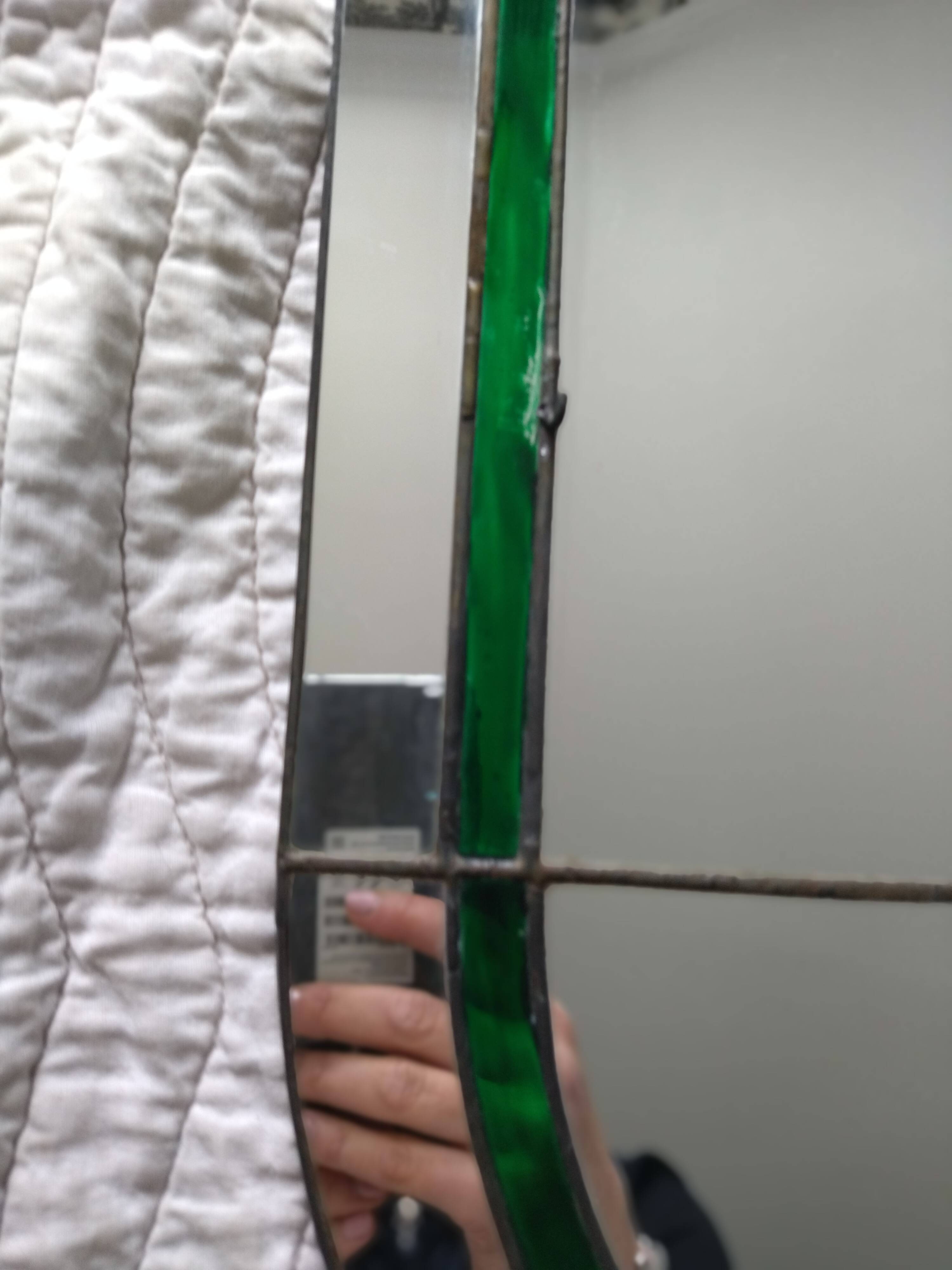 Pair of art deco wall mirrors 81x39cm