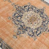 5x9 Navy Blue & Peach Oriental Persian Rug, 168x284Cm