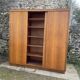 Wardrobe with 3 sliding doors in solid wood 1960