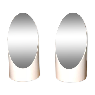 Paire de miroirs de table Lipstick
