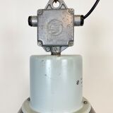 Industrial grey enamel factory lamp, 1960s