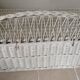 Trunk storage painted rattan bench