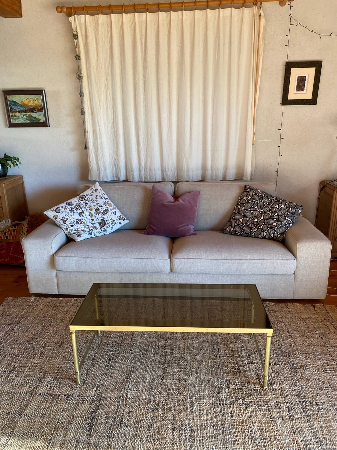 Vintage brass coffee table