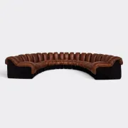 De Sede Ds600 Snake in cognac leather, 20 elements (in NEW CONDITION)!