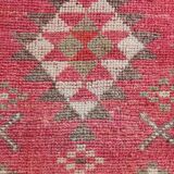 Pink & Red Oushak Runner Rug 88x306Cm SK 22815
