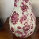 Paire de vases motif chinois rose porcelaine italienne annees 70 signes fg