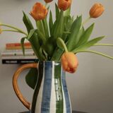 Hand painted ceramic pitcher