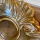 Pink carnival glass cup
