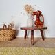Petite table basse ronde tripode ancienne