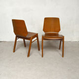 Series of 8 compass foot chairs