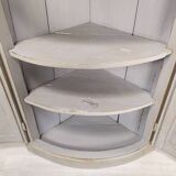 Rustic patinated corner cupboard