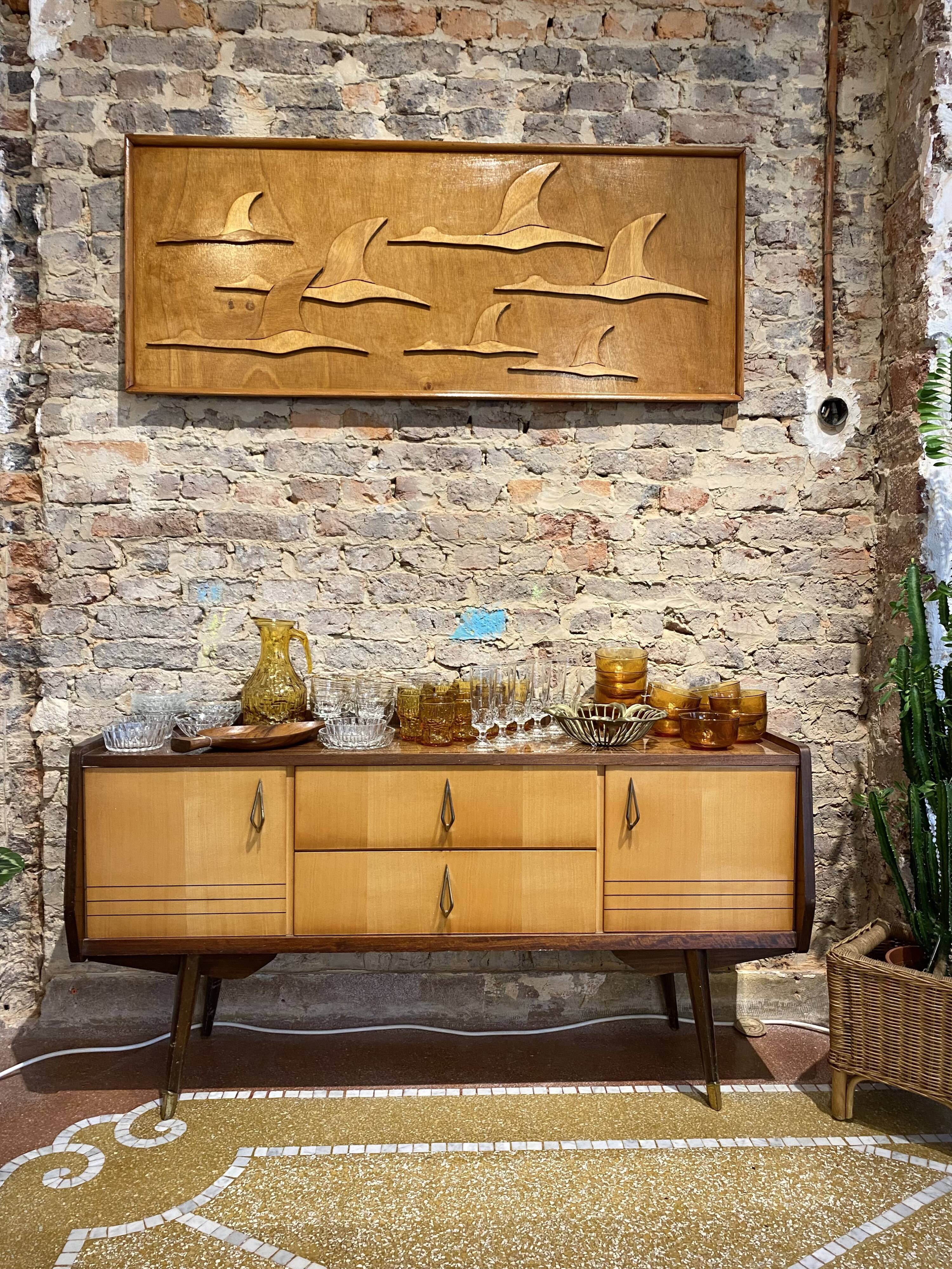 Vintage lacquered row 50s/60s