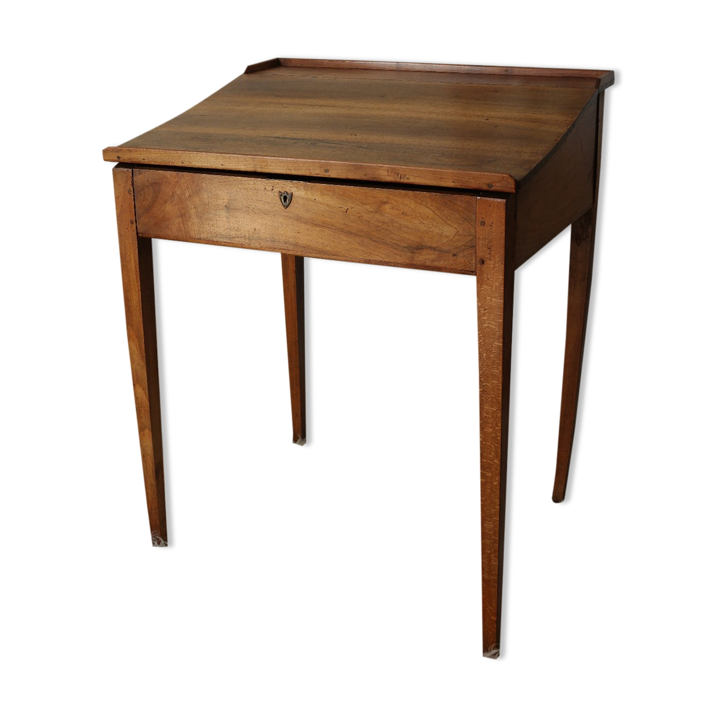 Old schoolboy walnut desk
