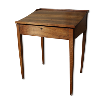 Old schoolboy walnut desk