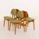 Arne Hovmand Olsen style Scandinavian mid century chairs, set of 4, 1970s