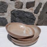 Set of 4 hollow sandstone plates