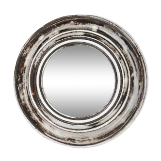 Mirror hofmann ceramic gray vallauris 1950