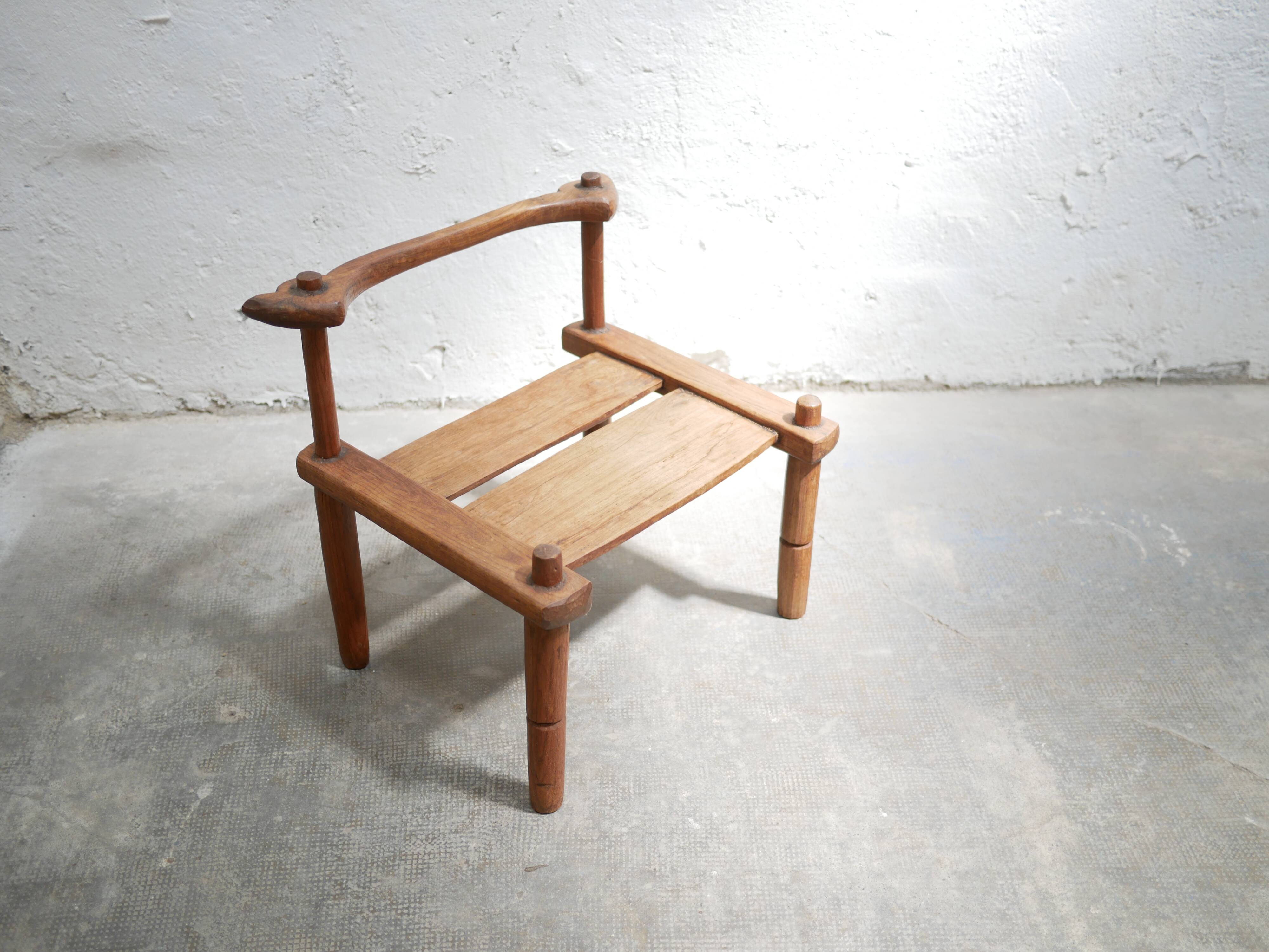 Ancient brutalist African chair
