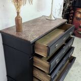 19th-19th Century Chest of Drawers with Shabby Patina