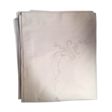 Linen white tablecloth and cotton