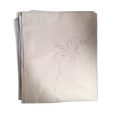 Linen white tablecloth and cotton