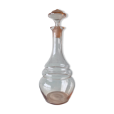 Pink glass decanter