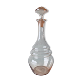 Pink glass decanter