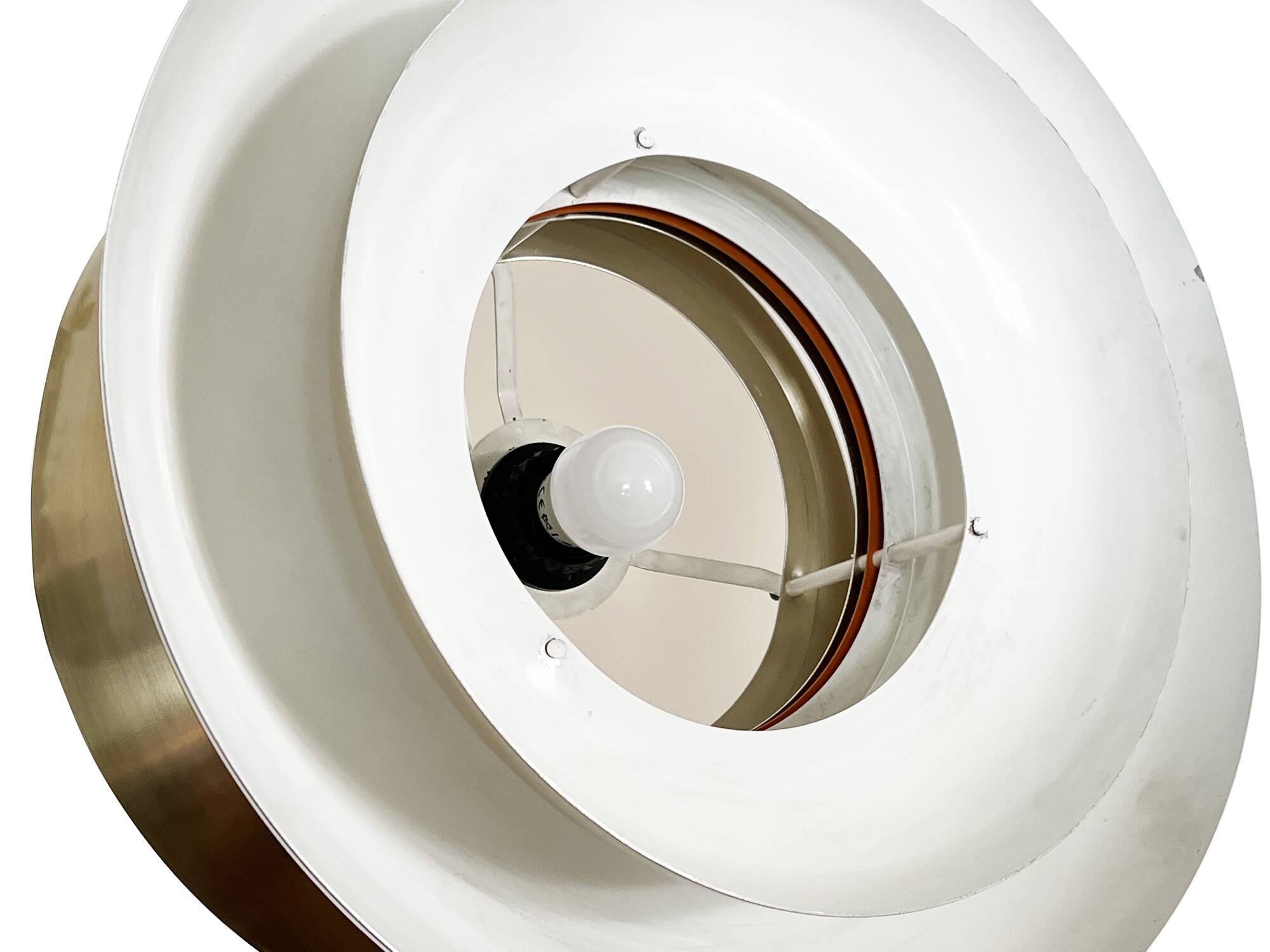 Golden pendant light by Carl Thore for Granhaga Metall. Sweden 1970s