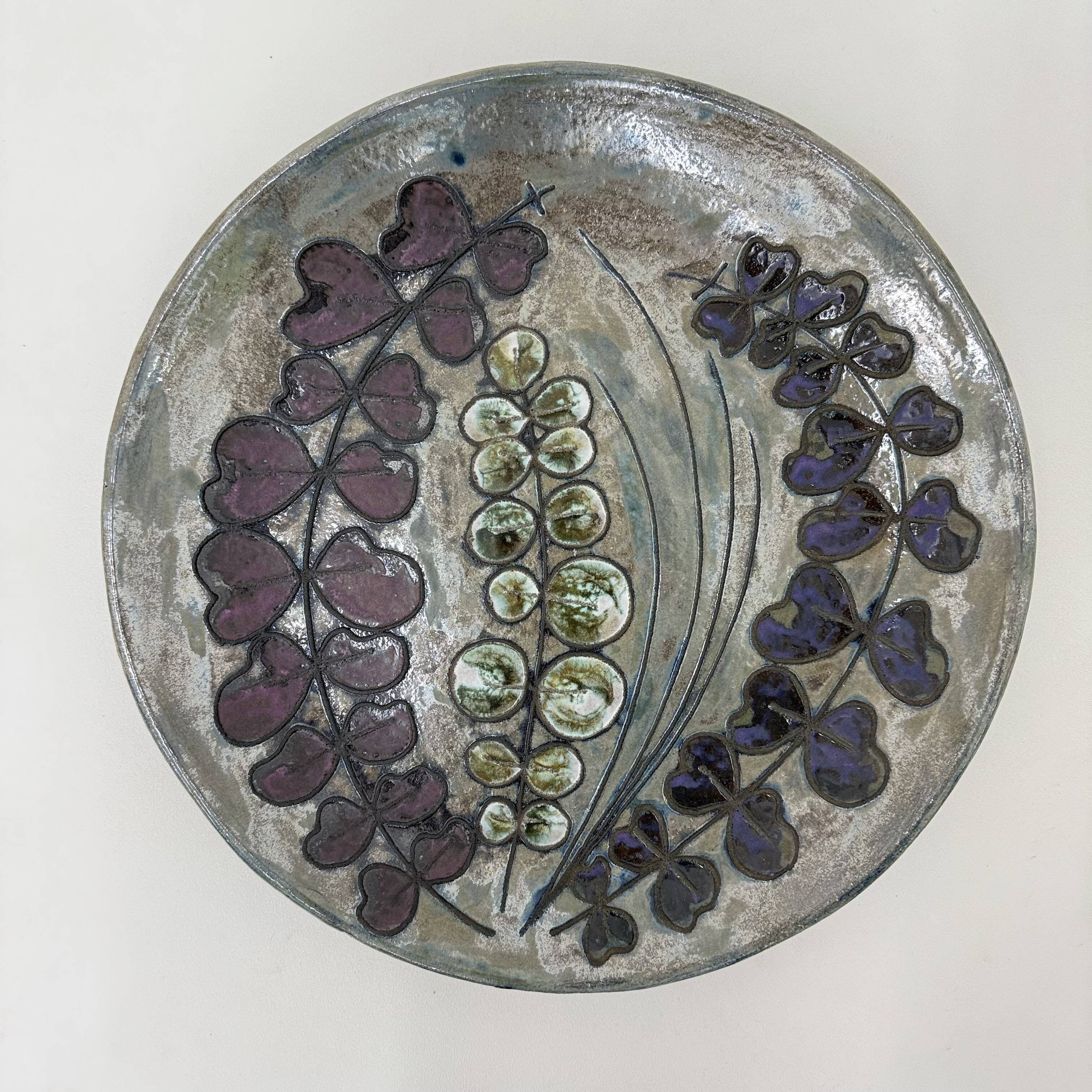 Rusha Handarbeit ceramic wall plate , 1970s Germany