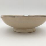 Vintage beige ceramic bowl, signed Atelier La Roue, Vallauris - 1960s