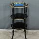 Blackened wooden stool, "Portrait of Louis XVI", Napoleon III - 19th century