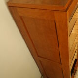Radia vintage oak double curtain binder cabinet