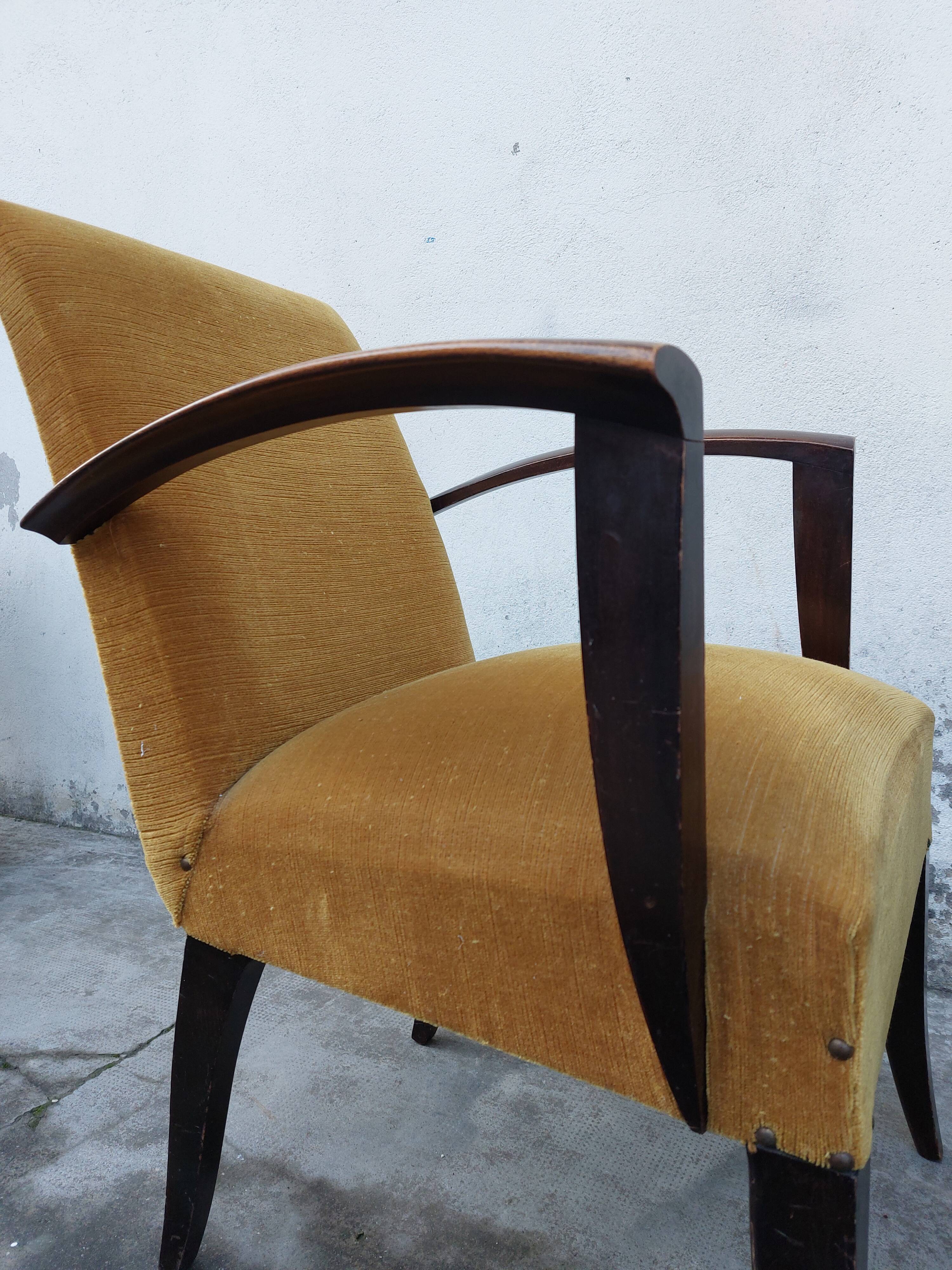 Paire de fauteuils bridge Art déco 1930