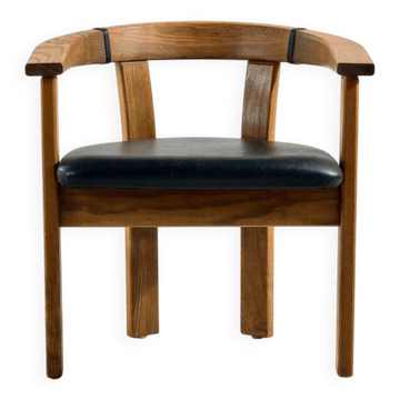 Fauteuil en chêne vintage par Lars Gangsø, années 1970