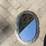 Metal oval mirror