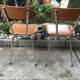 Lot de chaises skaï et chrome vintage
