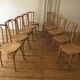 Raw wood bistro chairs.