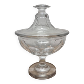 Vintage Glass Bonbonniere With Lid, 1950s.