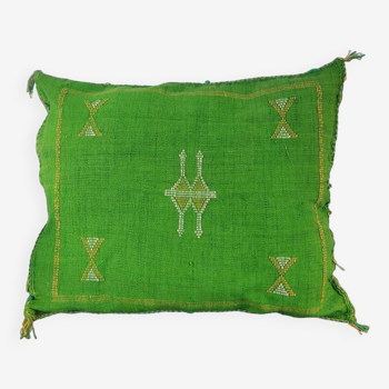 Sabra green Berber cushion