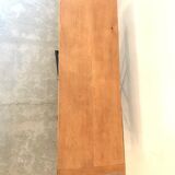 Wooden coffee table metal base