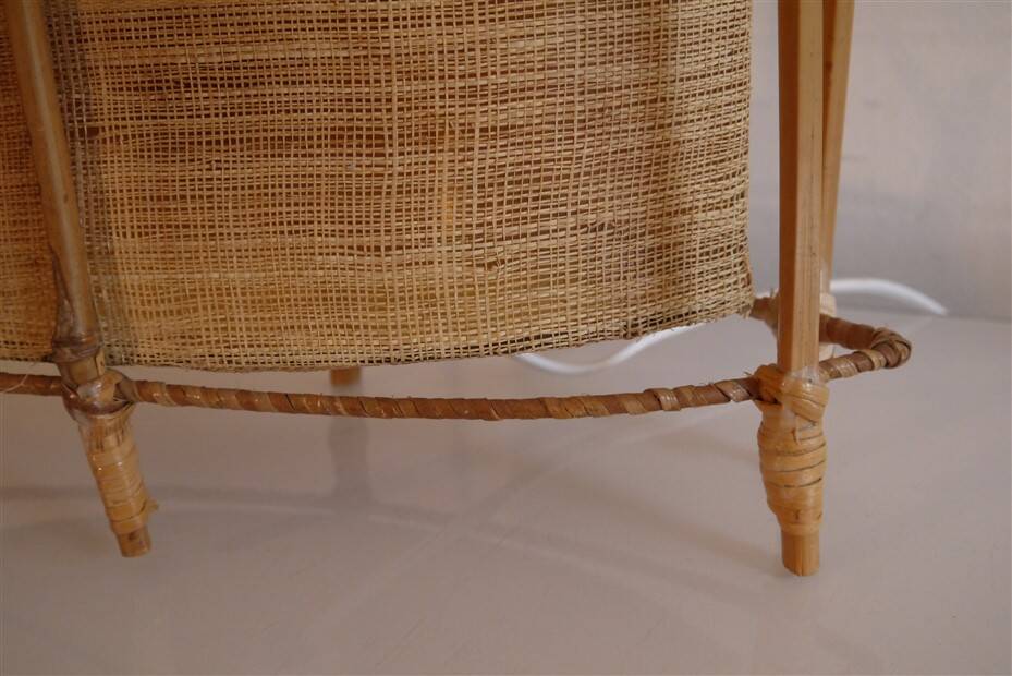 Vintage rattan lamp 1950