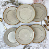 Set of 6 Tulowice stoneware plates