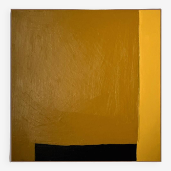 Contemporary abstract yellow trio