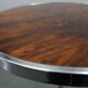 1950s Czechoslovakian walnut & chrome round side table, refurbished
