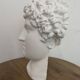 Greek head in polished white plaster