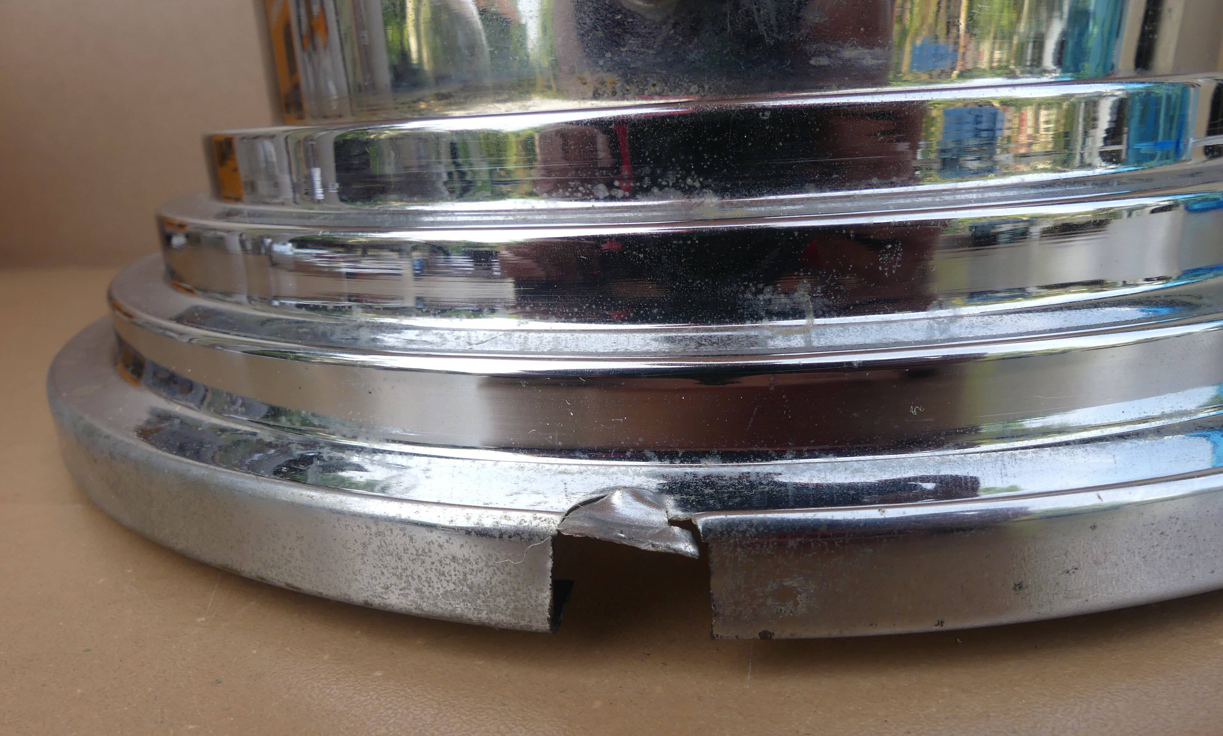 Old clichy glass ball ceiling light imposing pink & silver art deco lighting