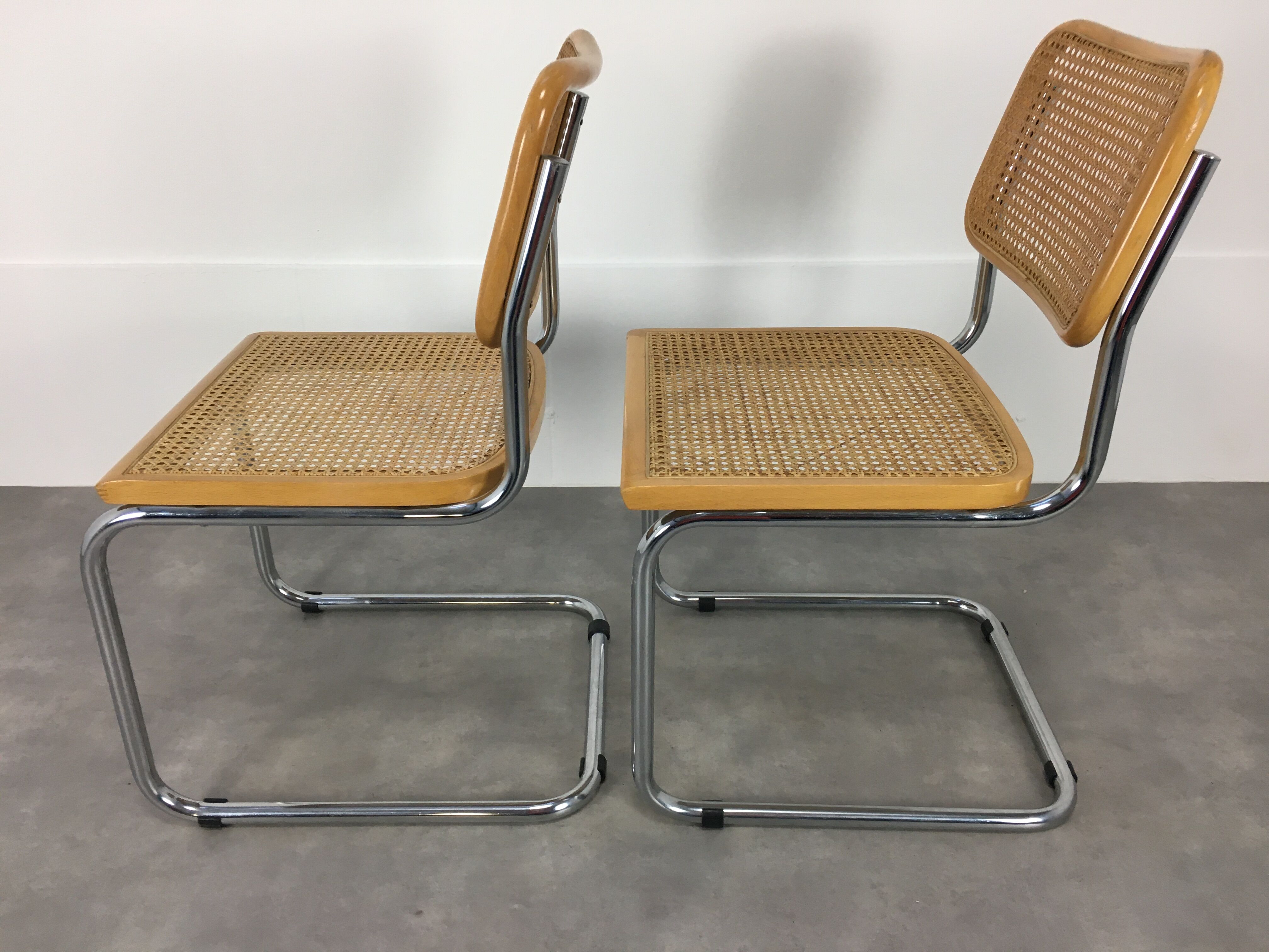 Set of 2 chairs Cesca B32 by Marcel Breuer