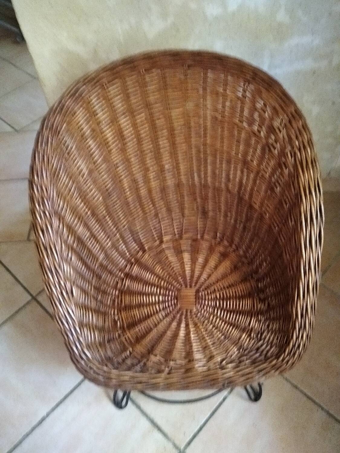Fauteuil en rotin 1950/1960