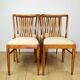 Vintage chairs beige velvet - set of 4