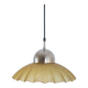 Vintage glass and metal pendant light, 1980s